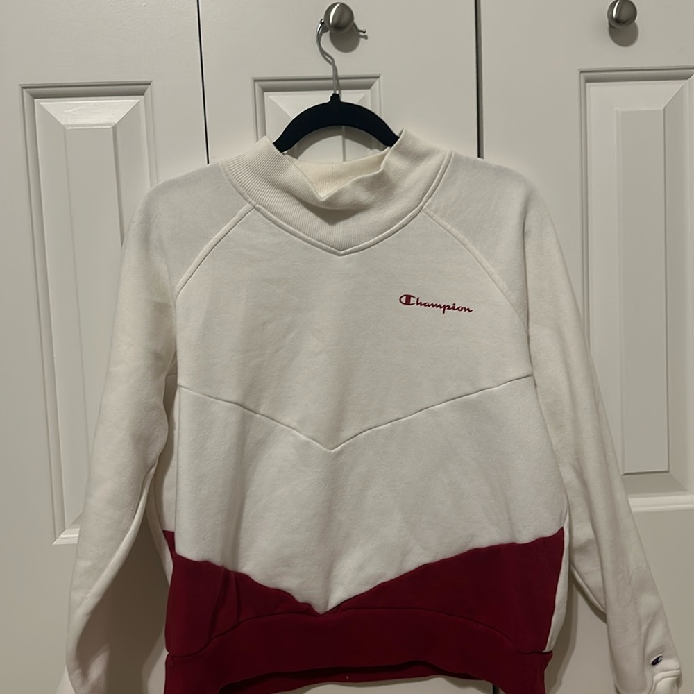 Mock neck crew neck